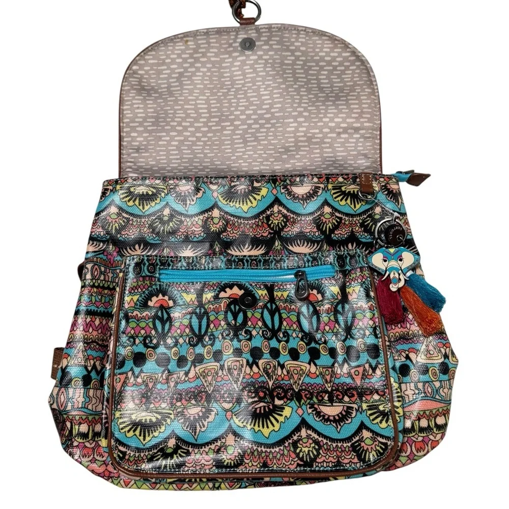 NWOT SAKROOTS COLETTE CONVERTIBLE  Backpack, AQUA‎ ONE WORLD